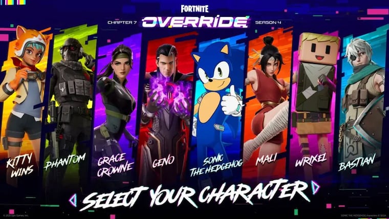 All the new outfits in Fortnite Chapter 7 Season 4: How to get Sonic the Hedgehog