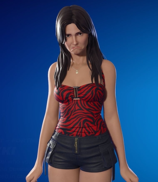 Inde Navarrette makes her debut in Fortnite with a creepy outfit inspired by Nikki, the protagonist of ‘Obsession’
